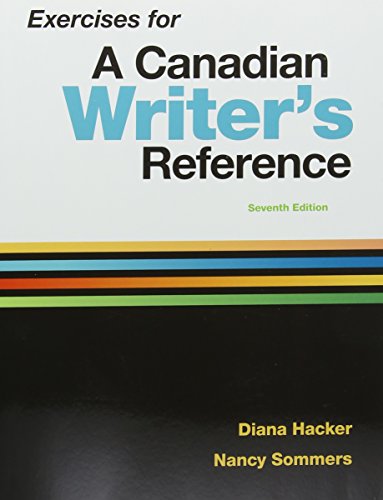 Stock image for Exercise Workbook for A Canadian Writer's Reference for sale by SecondSale