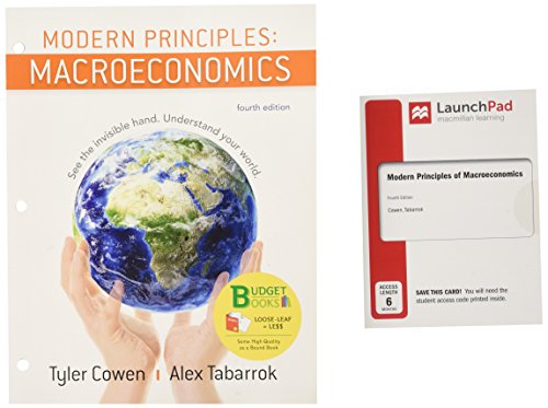 Imagen de archivo de Loose-Leaf Version for Modern Principles of Macroeconomics 4e & Launchpad for Modern Principles of Macroeconomics (Six-Month Access) a la venta por SecondSale