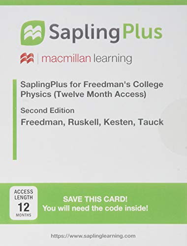 Imagen de archivo de SaplingPlus for College Physics (Multi-Term Access) a la venta por Campus Bookstore