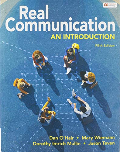 Beispielbild fr Real Communication: An Introduction zum Verkauf von HPB-Red