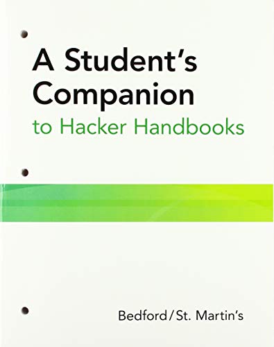 Stock image for A Student's Companion to Hacker Handbooks for sale by SecondSale