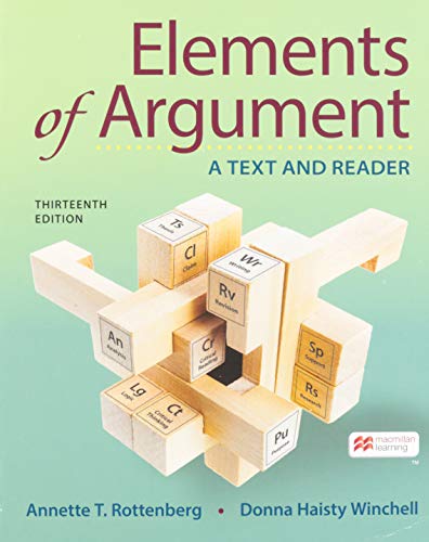 Stock image for Elements of Argument: A Text and Reader for sale by HPB-Red