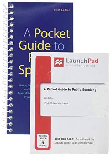 Beispielbild fr A Pocket Guide to Public Speaking 6e & LaunchPad for A Pocket Guide to Public Speaking 6e (1-Term Access) zum Verkauf von BooksRun