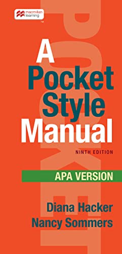 Beispielbild fr Pocket Style Manual, APA Versi zum Verkauf von Blackwell's