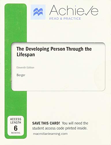 Stock image for Achieve Read & Practice for The Developing Person Through the Life Span (Six-Months Access) for sale by SecondSale