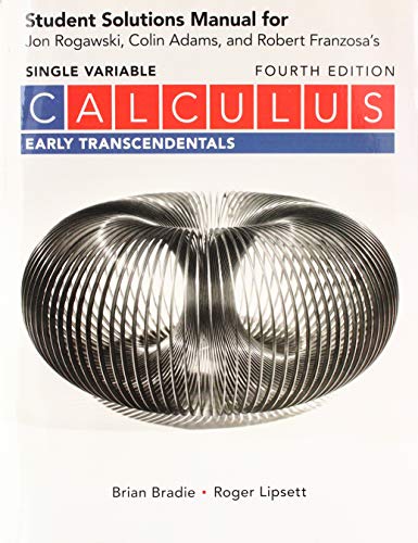 Immagine dell'editore per Student Solutions Manual for Calculus Early Transcendentals (Single Variable) venduto da Better World Books