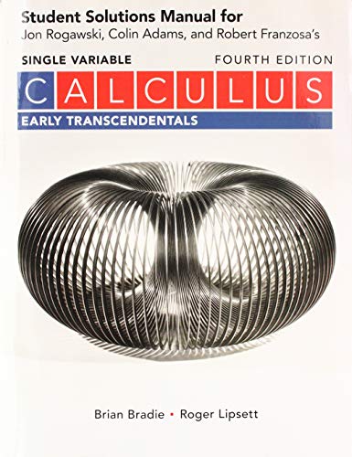 Stock image for Student Solutions Manual for Calculus Early Transcendentals (Single Variable) for sale by HPB-Red