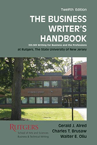 9781319263188: The Business Writer's Handbook 12th Edition. 355:305 Writing for Business and the Professions