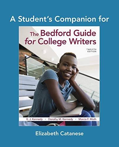 Imagen de archivo de A Student's Companion for The Bedford Guide a la venta por BooksRun