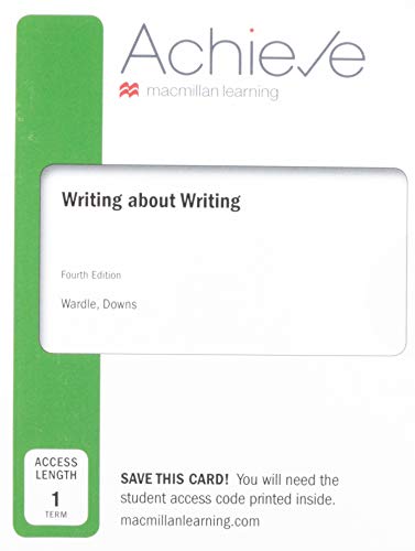 Stock image for Achieve for Writing about Writing (Six-Months Access) for sale by Textbooks_Source