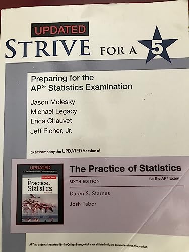 Beispielbild fr UPDATED Version of Strive for a 5: Preparing for the AP® Statistics Exam zum Verkauf von BooksRun