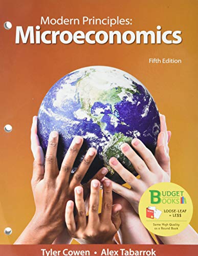 Imagen de archivo de Loose-leaf Version for Modern Principles: Microeconomics a la venta por BooksRun