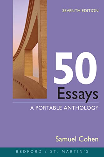 50 essays a portable anthology 6th edition table of contents