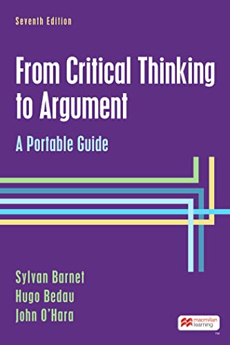 Beispielbild fr From Critical Thinking to Argument: A Portable Guide zum Verkauf von BooksRun