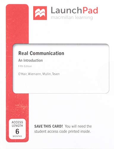 9781319347307: Real Communication Launchpad, Six-month Access Card: An Introduction