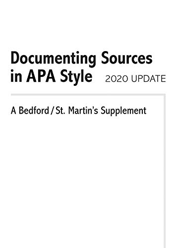 Stock image for Documenting Sources in APA Style: 2020 Update for sale by SecondSale