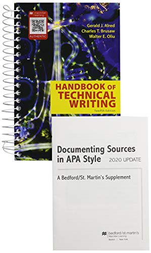 Imagen de archivo de The Handbook of Technical Writing + Documenting Sources in Apa Style - 2019 Update a la venta por Revaluation Books