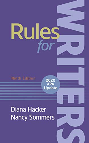 Beispielbild fr Rules for Writers with 2020 APA Update zum Verkauf von BooksRun