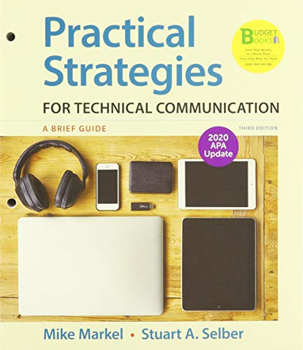 Stock image for Loose-leaf Version for Practical Strategies for Technical Communication with 2020 APA Update: A Brief Guide for sale by BooksRun