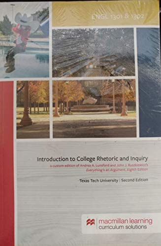 Stock image for CP ENGL 1301/02 PACKAGE Custom for Texas Tech University for sale by Hawking Books