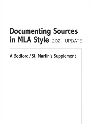 Stock image for Documenting Sources in MLA Style: 2021 Update: A Bedford/St. Martin's Supplement for sale by BooksRun