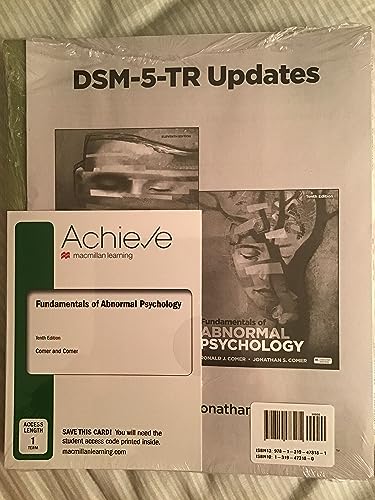 Stock image for Loose-Leaf Version for Fundamentals of Abnormal Psychology Achieve for Fundamentals of Abnormal Psychology (1-Term Access) for sale by GoldenDragon