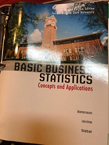 Imagen de archivo de Basic Business Statistics Concepts and Applications a la venta por Better World Books: West