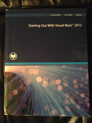 Stock image for Starting Out With Visual Basic 2012 (CUSTOM) for sale by HPB-Red