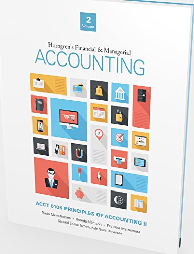 Stock image for Horngren's Financial & Managerial Accounting Volume 2 Westfield State University for sale by The Book Cellar, LLC