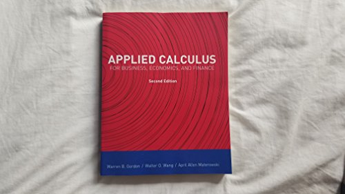 Immagine dell'editore per "Applied Calculus (For Business, Economics, and Finance""" venduto da BooksRun