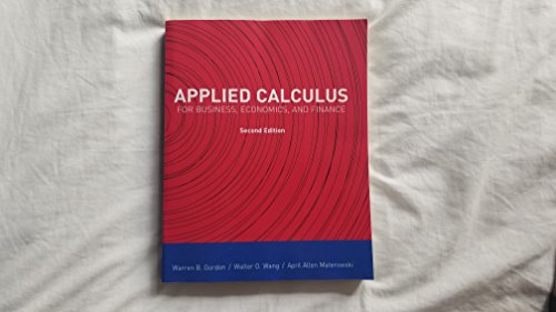 9781323125656: "Applied Calculus (For Business, Economics, and Finance"""