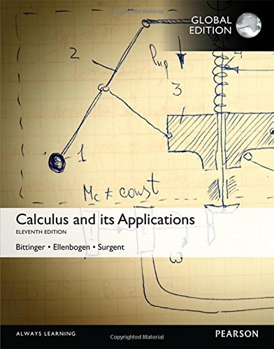 9781323145012: Calculus and Its Applications, Global Edition by Bittinger (2016-07-31)