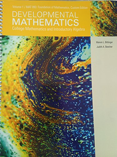 Stock image for Developmental Mathematics Volume 1 for sale by SecondSale