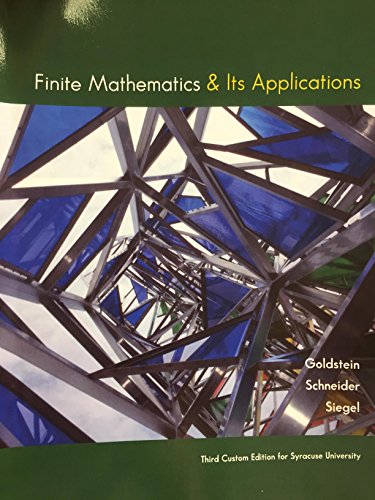 Stock image for Finite Mathematics & Its Applications (Third Custom Edition for Syracuse University) for sale by HPB-Red