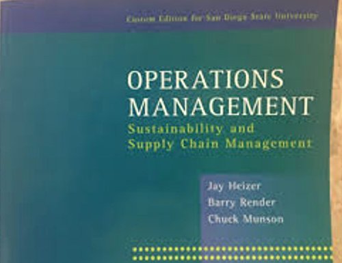 Beispielbild fr Operations Management 12E by Heizer, Custom Ed for SDSU zum Verkauf von Goodwill Books
