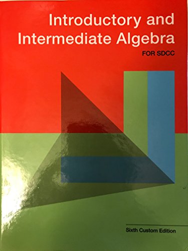 Beispielbild fr Beginning and Intermediate Algebra For Math 46/96 San Diego City College, 6/e zum Verkauf von SecondSale