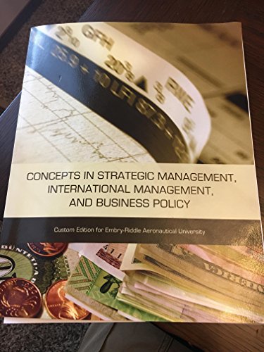 Beispielbild fr Concepts in Strategic Management, International Management, and Business Policy zum Verkauf von SecondSale