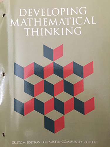 Imagen de archivo de Developing Mathmematical Thinking a la venta por HPB-Red