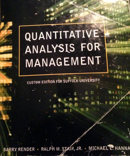 Imagen de archivo de Quantitative Analysis For Management a la venta por Textbooks_Source