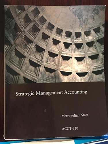 Stock image for Strategic Management Accounting (Metropolitan State - ACCT 320) for sale by HPB-Red