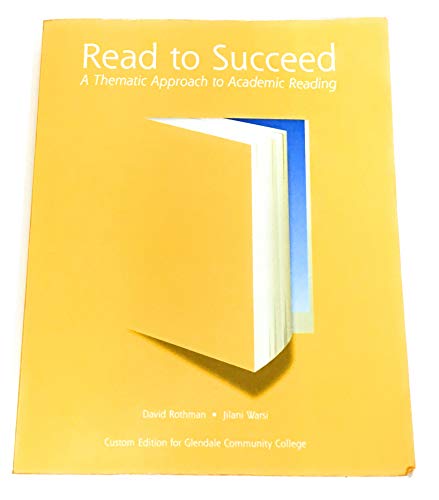 9781323762639: Read to Succeed - A thematic Approach to Academic Reading