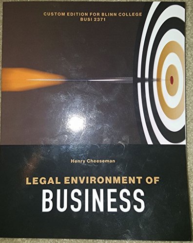 Imagen de archivo de Legal Environment of Business a la venta por HPB-Red