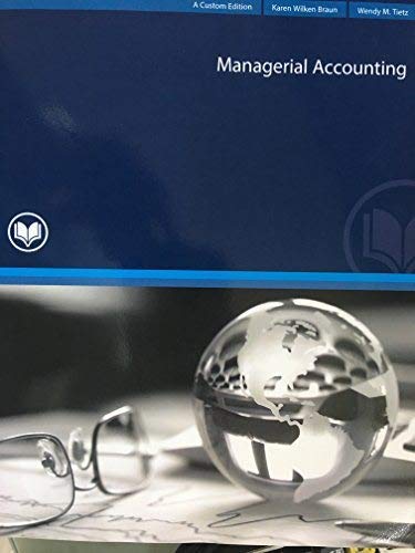 Imagen de archivo de Managerial Accounting, 3rd Edition - Custom Edition (5th Edition) a la venta por HPB-Red
