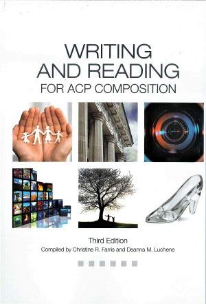 Beispielbild fr Writing and Reading for ACP Composition zum Verkauf von Richard J Barbrick