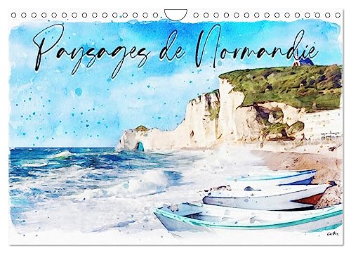 9781325855476: Paysages de Normandie (Calendrier mural 2024 DIN A4 vertical), CALVENDO calendrier mensuel: Srie de 12 tableaux, crations originales de paysages emblmatiques de Normandie.