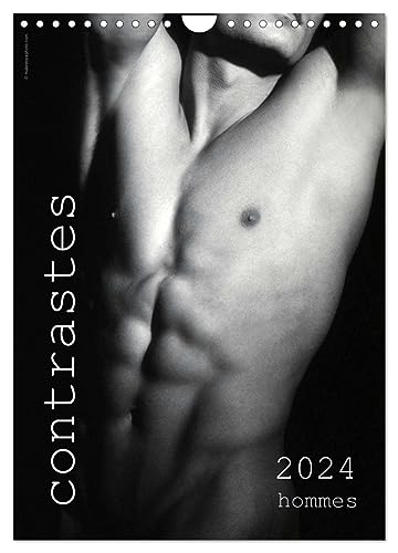 9781325890057: contrastes hommes 2024 (Calendrier mural 2024 DIN A4 horizontal), CALVENDO calendrier mensuel: Calendrier mensuel en n/b; 14 pages dont 13 avec photos de nu artistique masculin