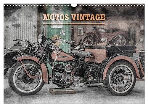 9781325892365: MOTOS VINTAGE (Calendrier mural 2024 DIN A3 vertical), CALVENDO calendrier mensuel: Exposition de motos anciennes