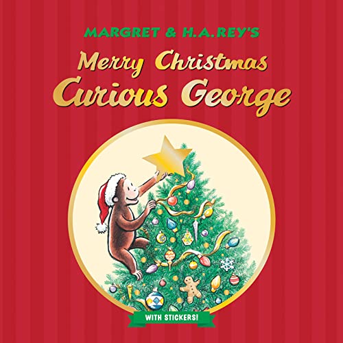 Imagen de archivo de Merry Christmas, Curious George (with stickers) a la venta por More Than Words