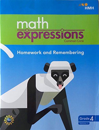 Stock image for math expressions 2018 Homework and Remembering Grade 4 Volume 1 for sale by Blue Vase Books