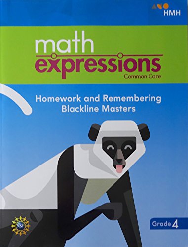 9781328703590: math expressions 2018 Homework and Remembering Blackline Masters Grade 4